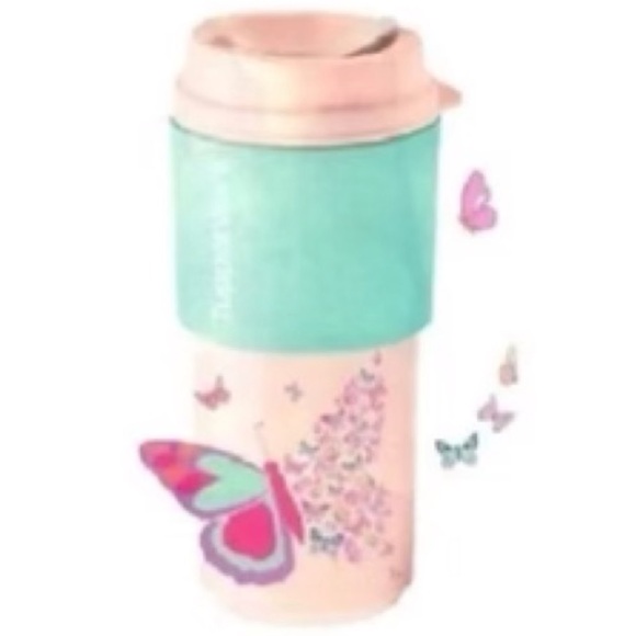Tupperware Butterflies Design Coffee To-Go Reusable Mug - Picture 1 of 2